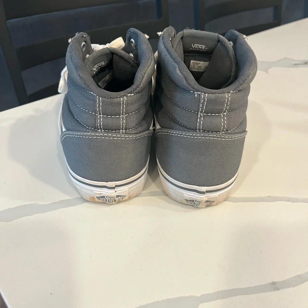VANS Hi Top Skate Sneakers Gray/White Womens Size‎ 10 - Picture 4 of 11